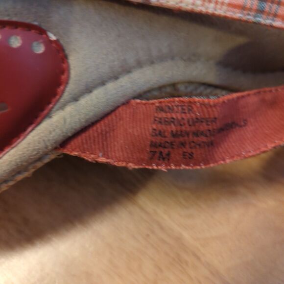 Mudd Painter Platform Wedge Sandals Womens 7M Red Plaid Y2K Chunky - Picture 7 of 7